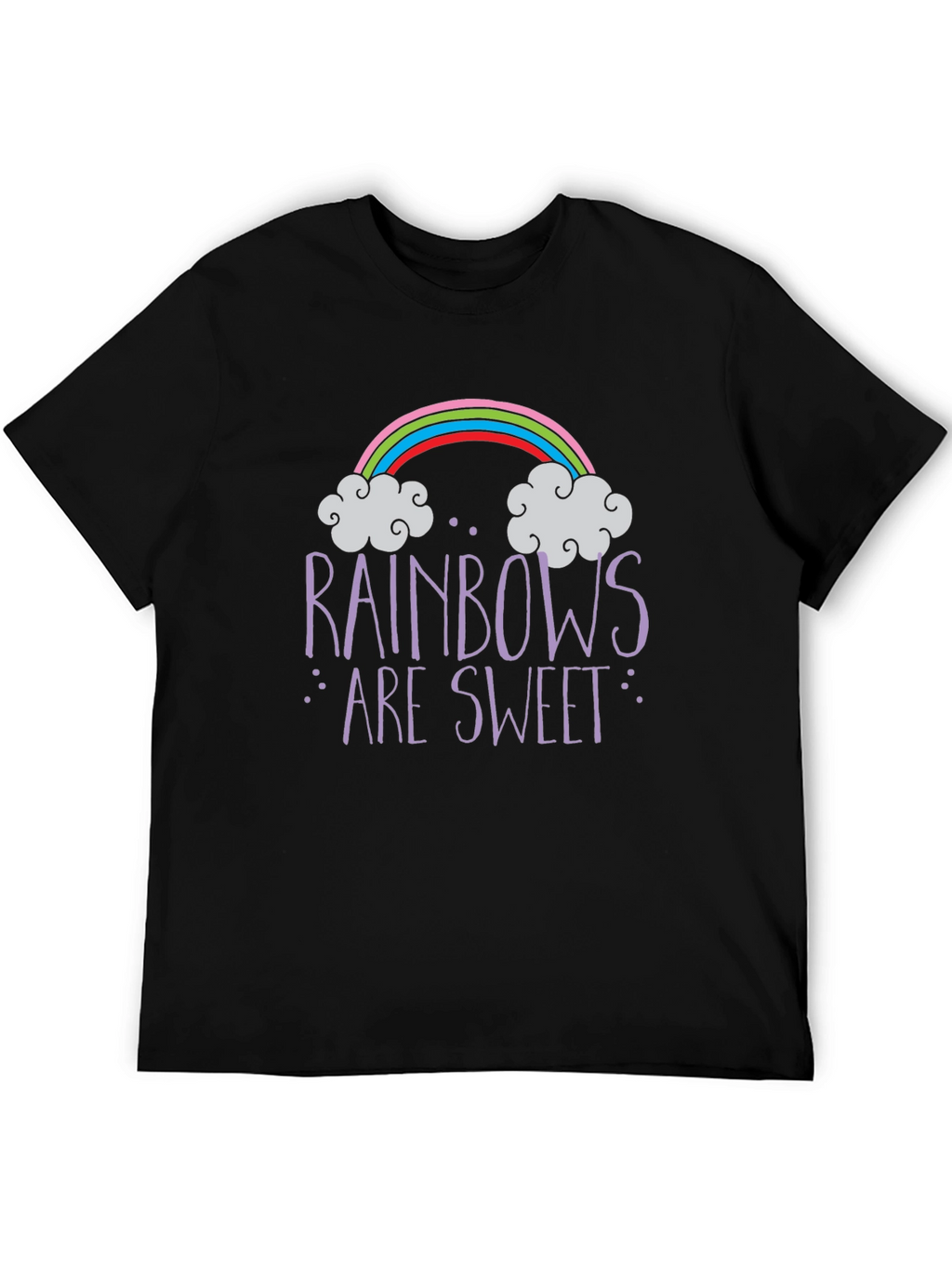 Rainbows Are Sweet Graphic Tee - Trendy Unisex T-Shirt