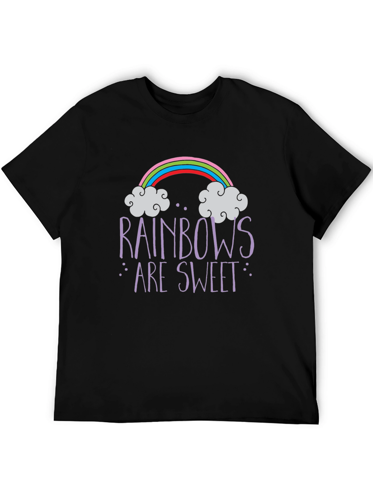 Rainbows Are Sweet Graphic Tee - Trendy Unisex T-Shirt