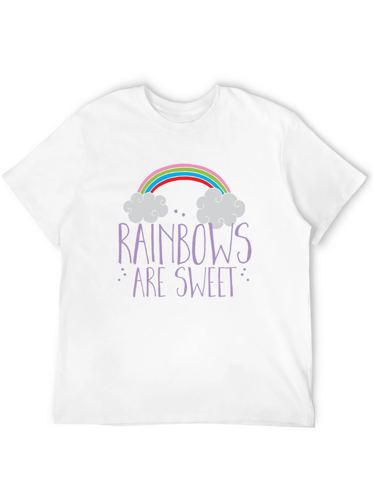 Rainbows Are Sweet Graphic Tee - Trendy Unisex T-Shirt