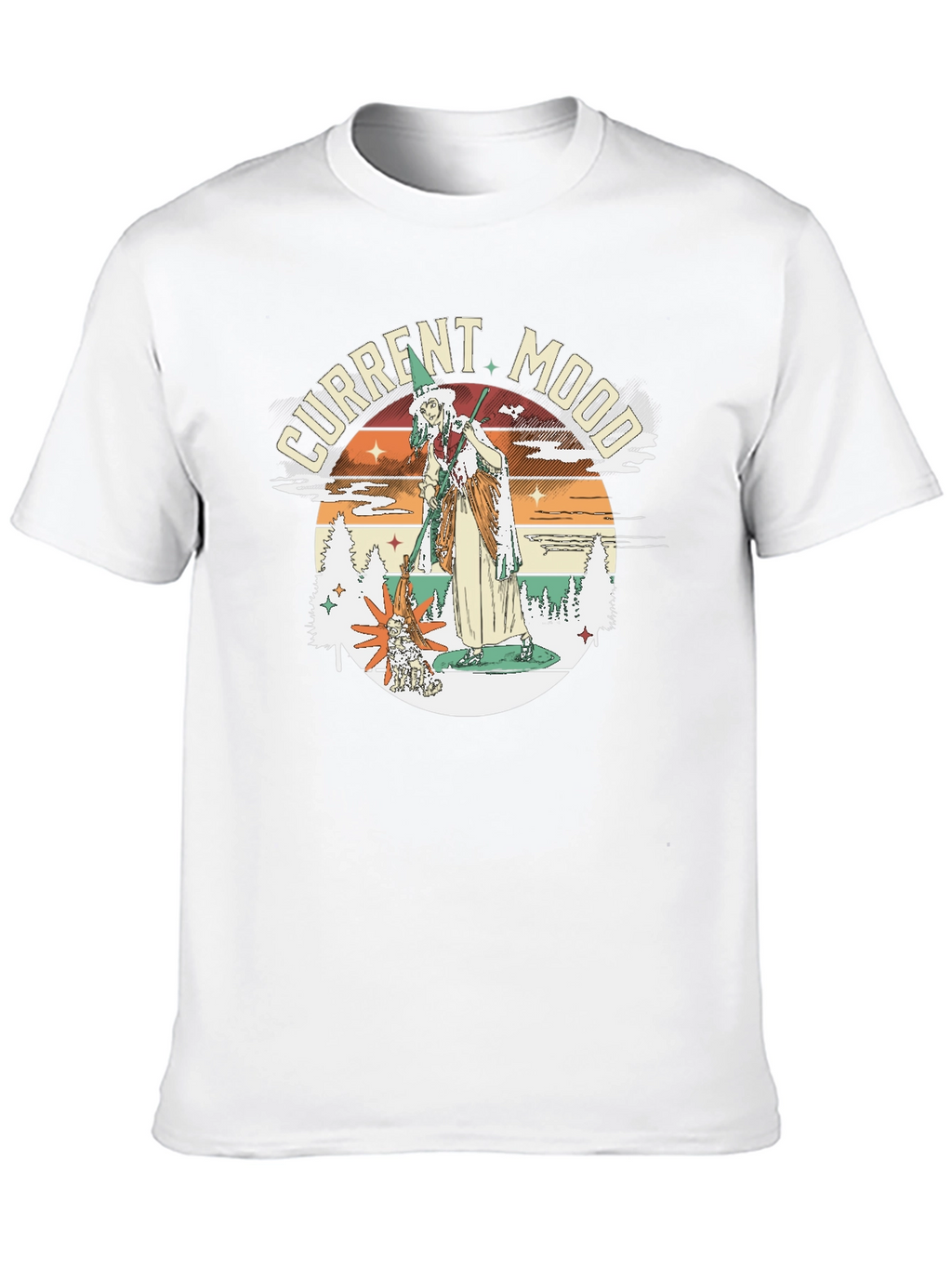 Current Mood Witch Graphic Tee - Unisex Black T-Shirt