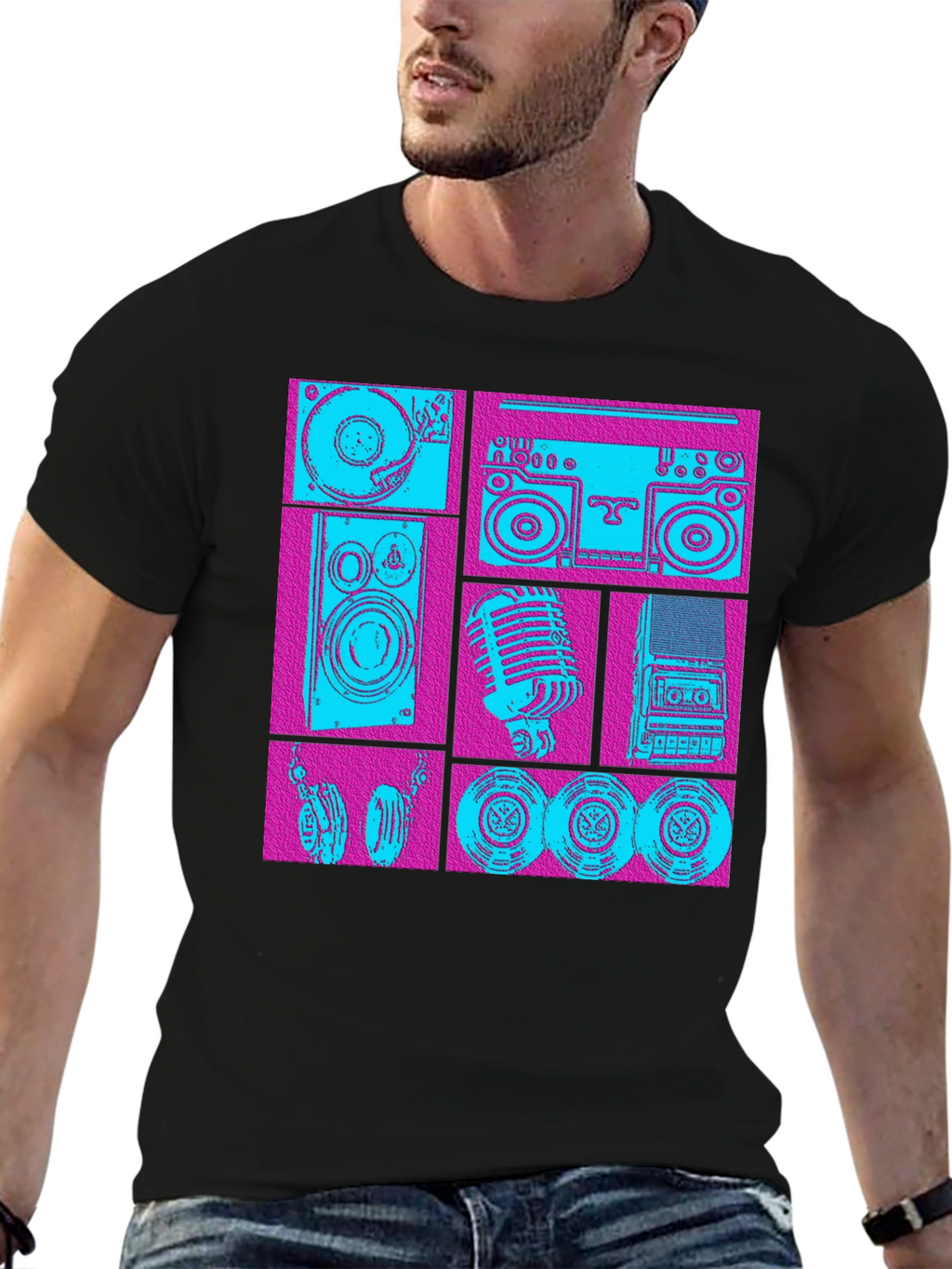 Retro Music Graphic T-Shirt