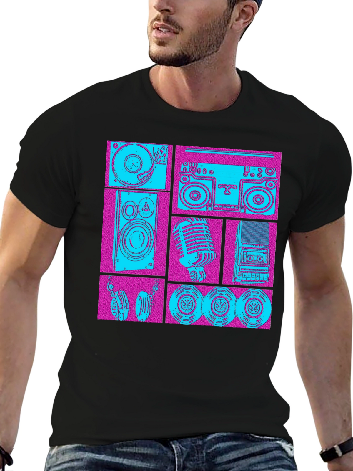Retro Music Graphic T-Shirt