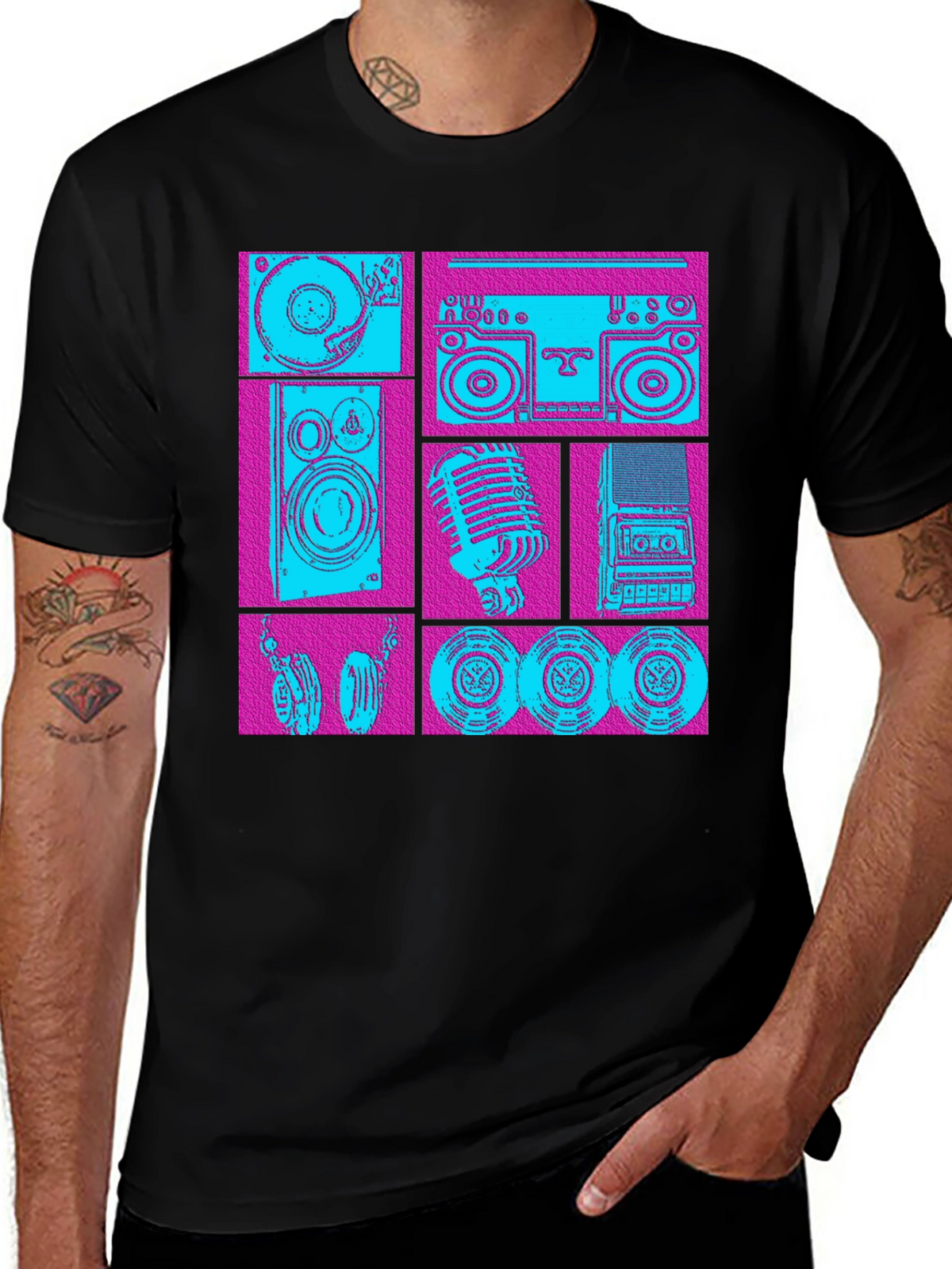 Retro Music Graphic T-Shirt