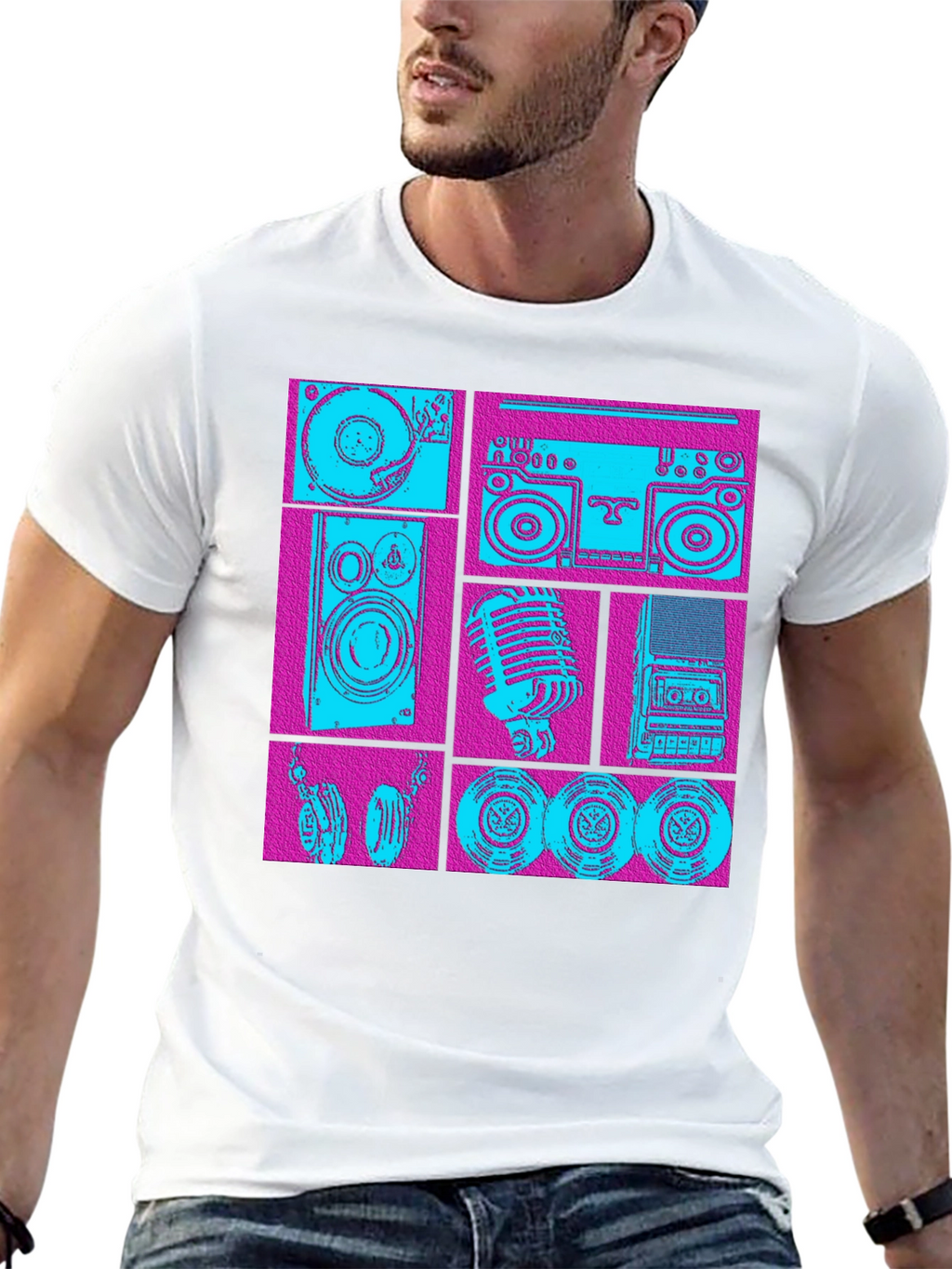 Retro Music Graphic T-Shirt