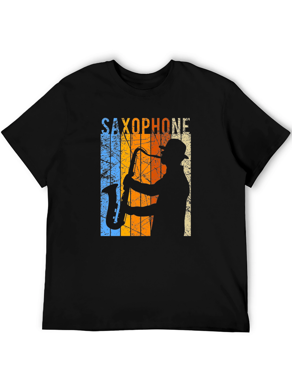 Retro Saxophone Player Graphic T-Shirt