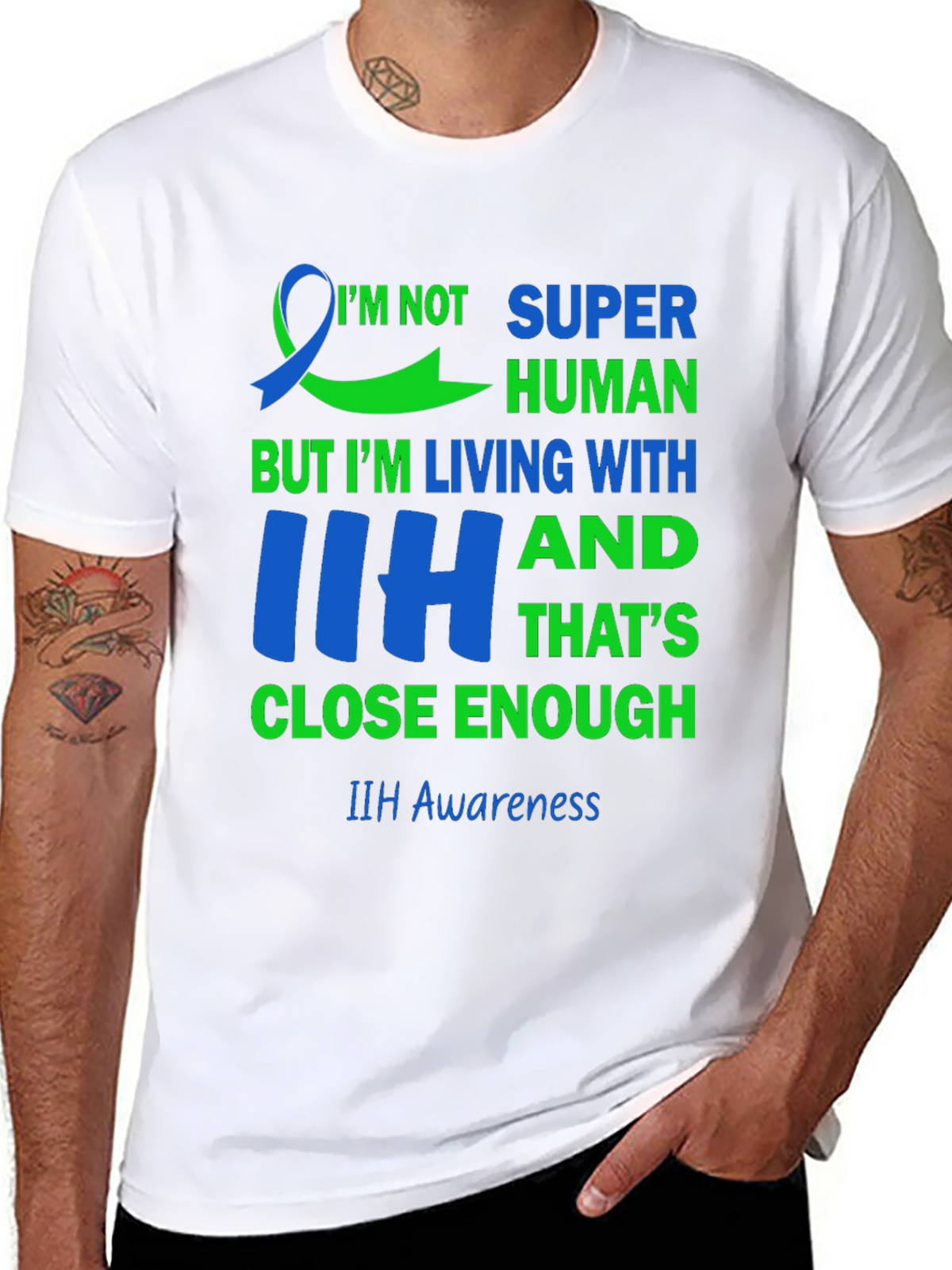 IIH Awareness T-Shirt - Super Human Living with IIH