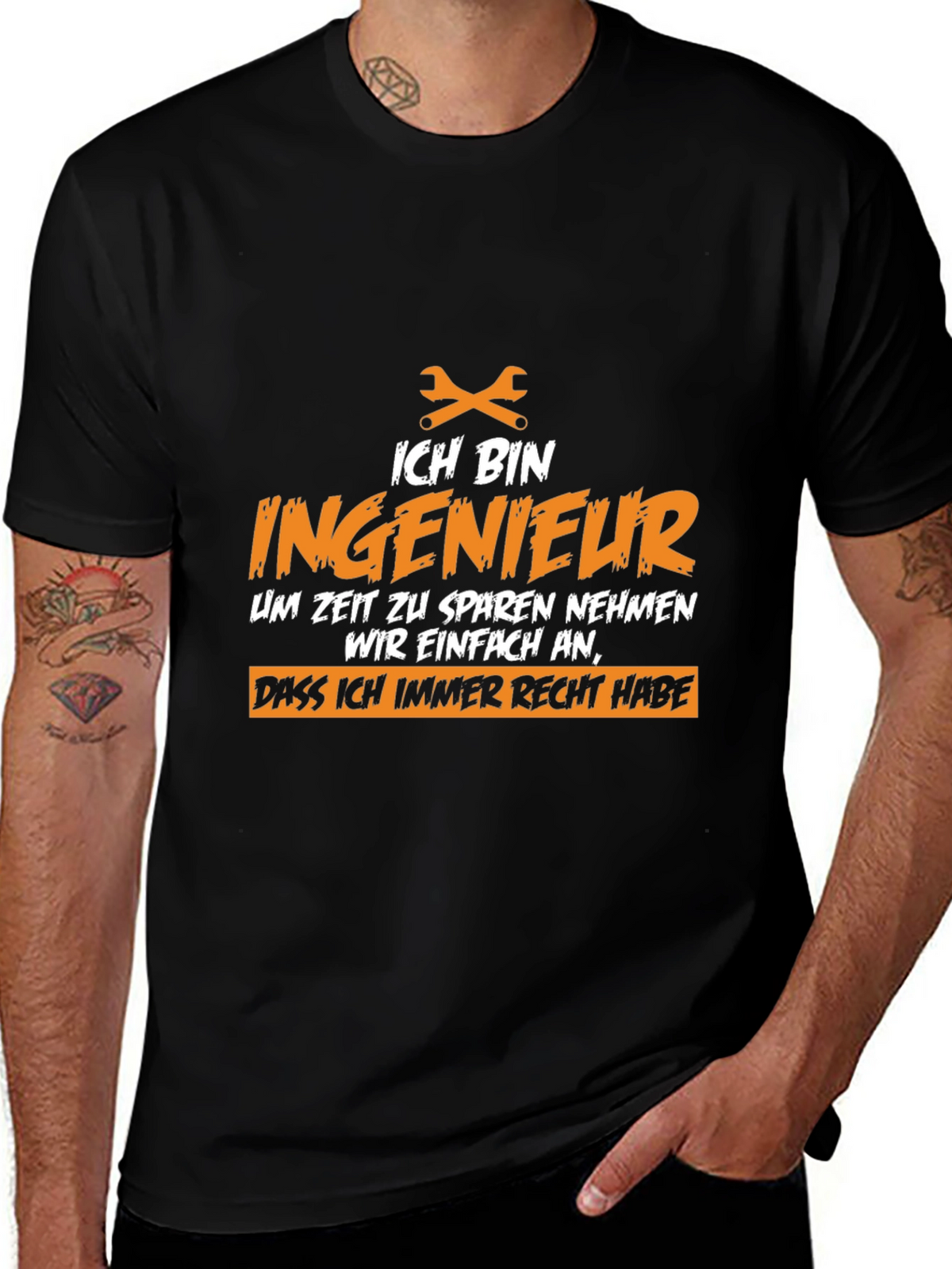 Ich Bin Ingenieur T-Shirt - Engineer Humor Tee