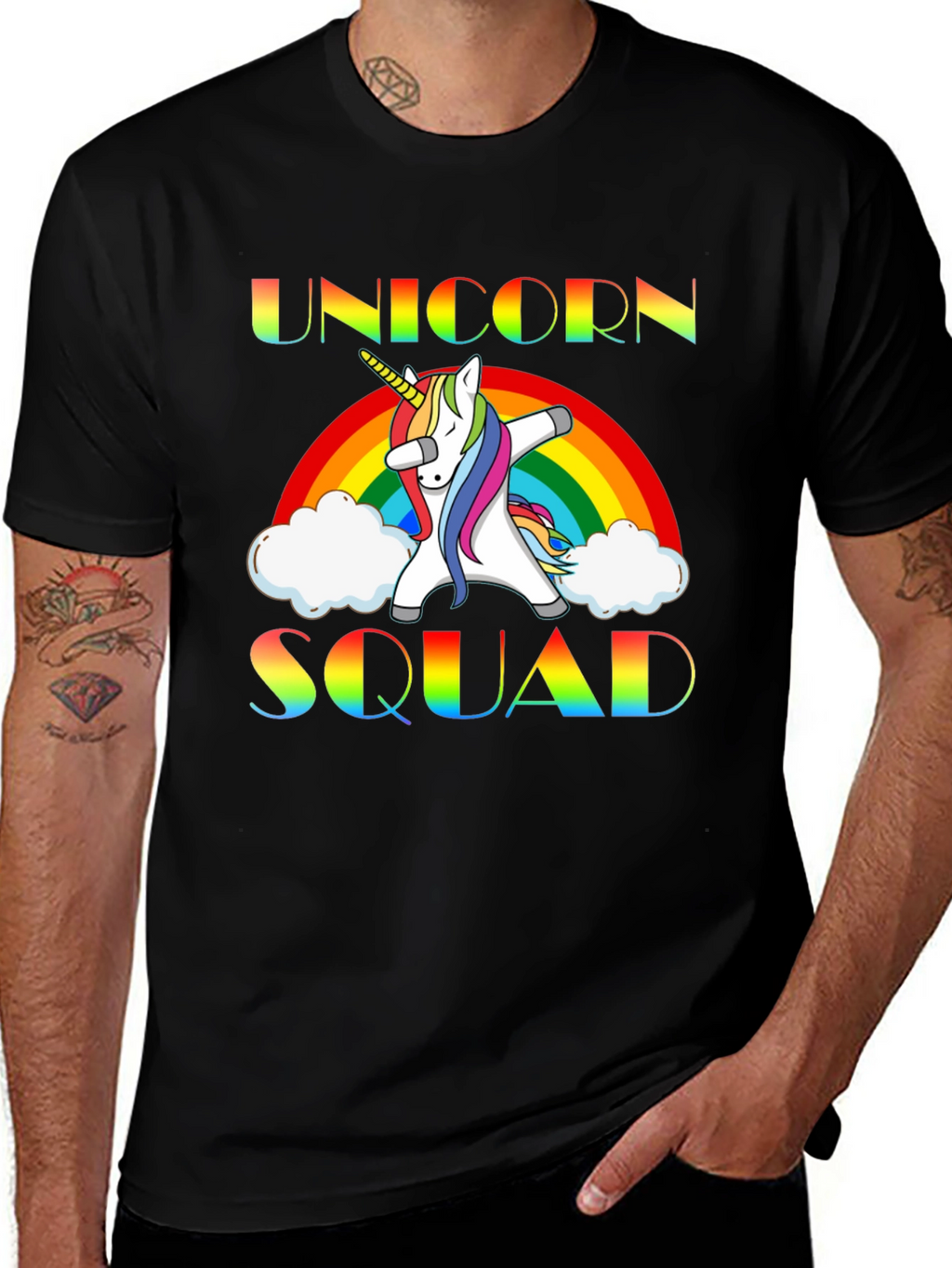 Unicorn Squad Rainbow Graphic Tee