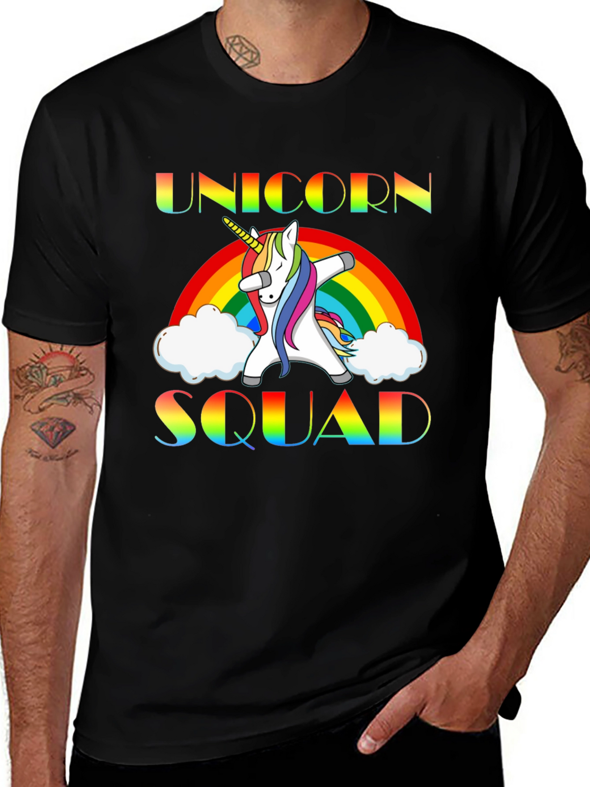 Unicorn Squad Rainbow Graphic Tee