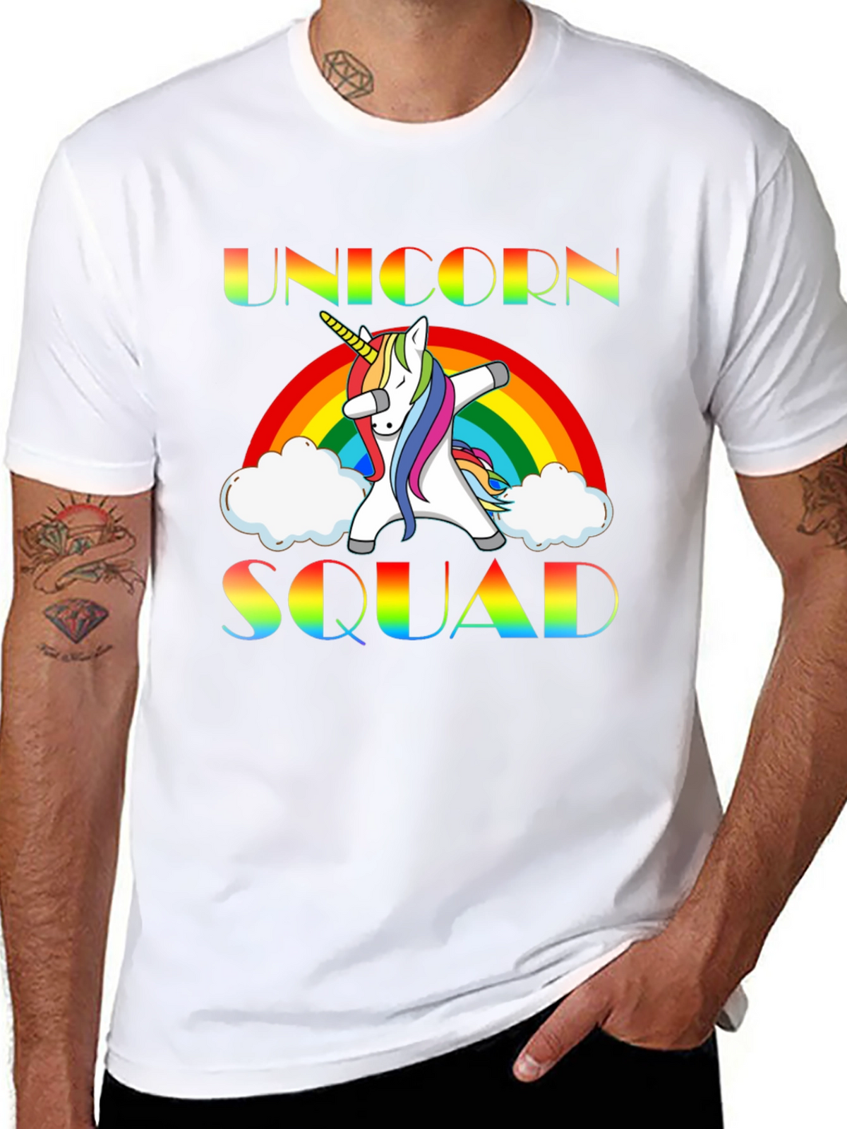 Unicorn Squad Rainbow Graphic Tee