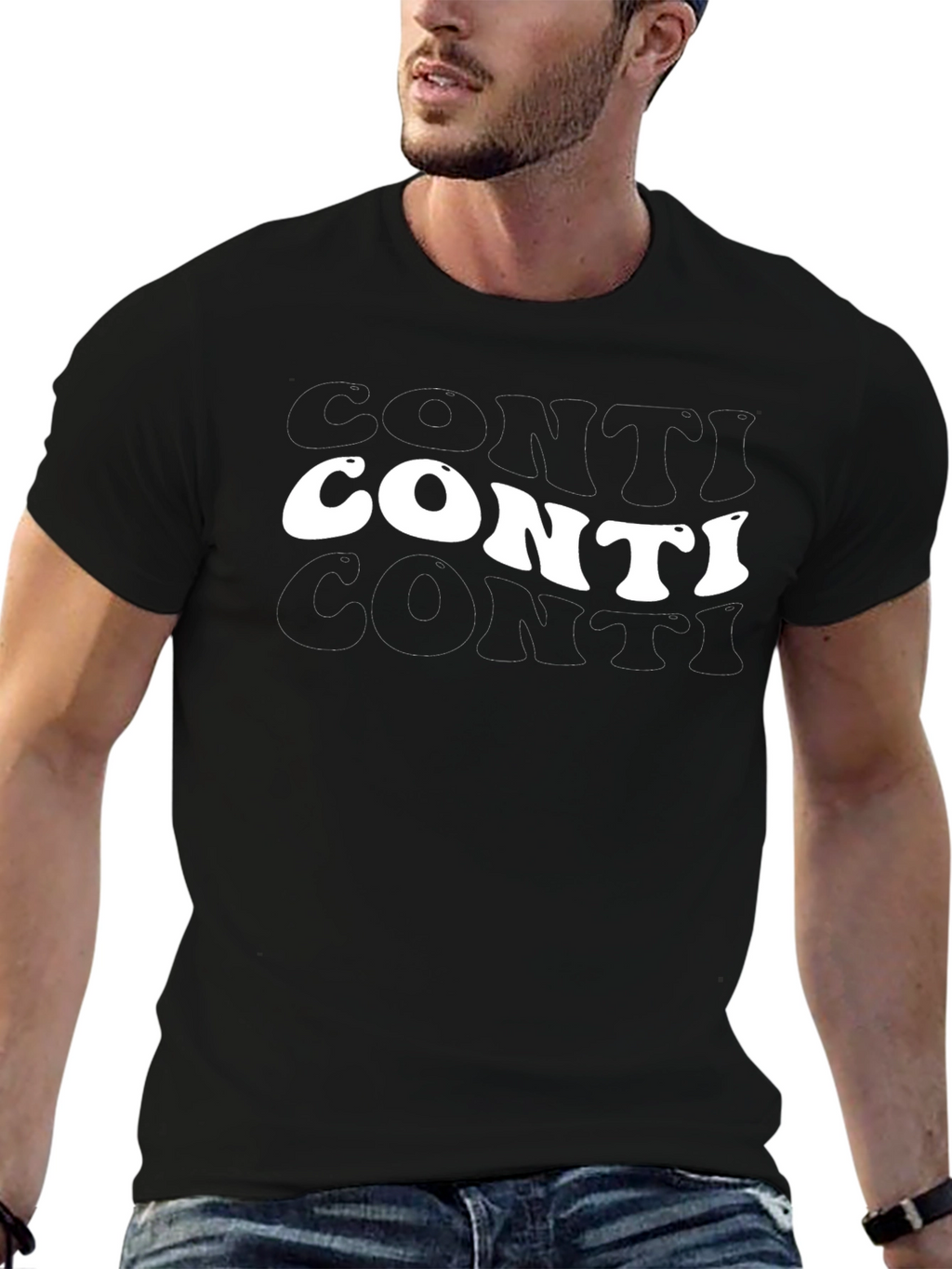 Retro Conti Graphic Tee - Classic Style