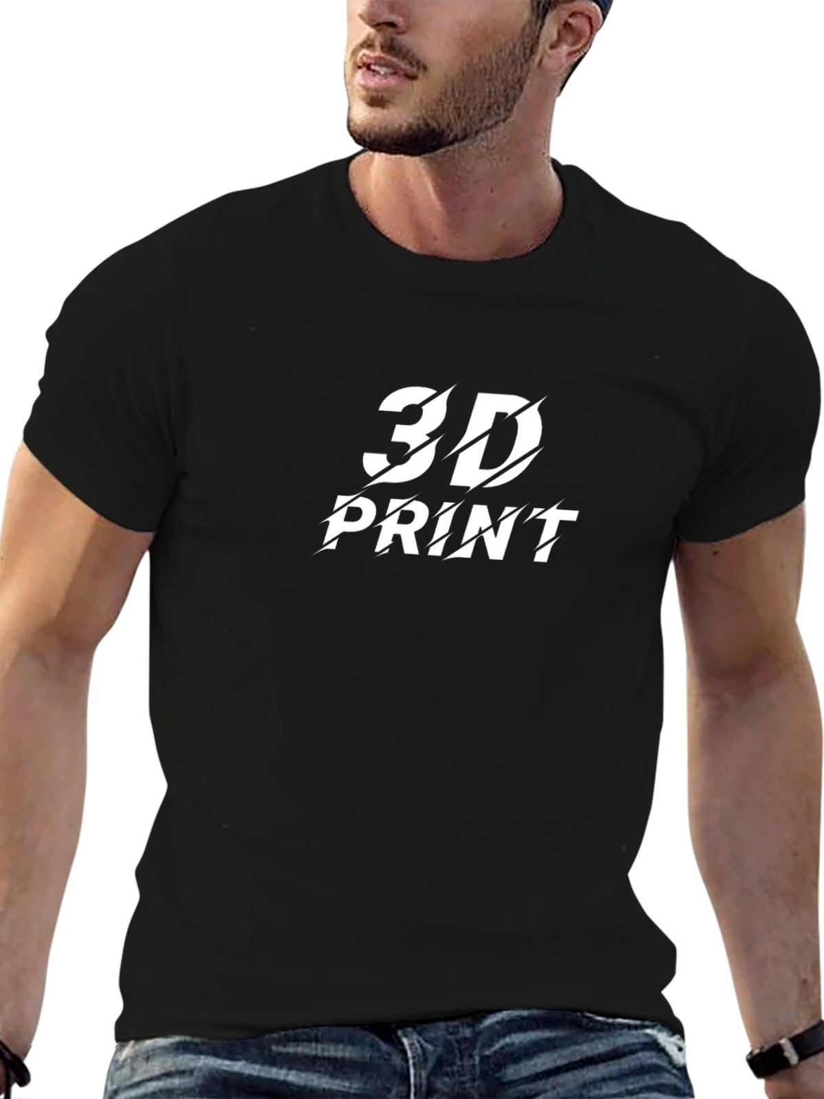 3D Print Black Graphic Tee