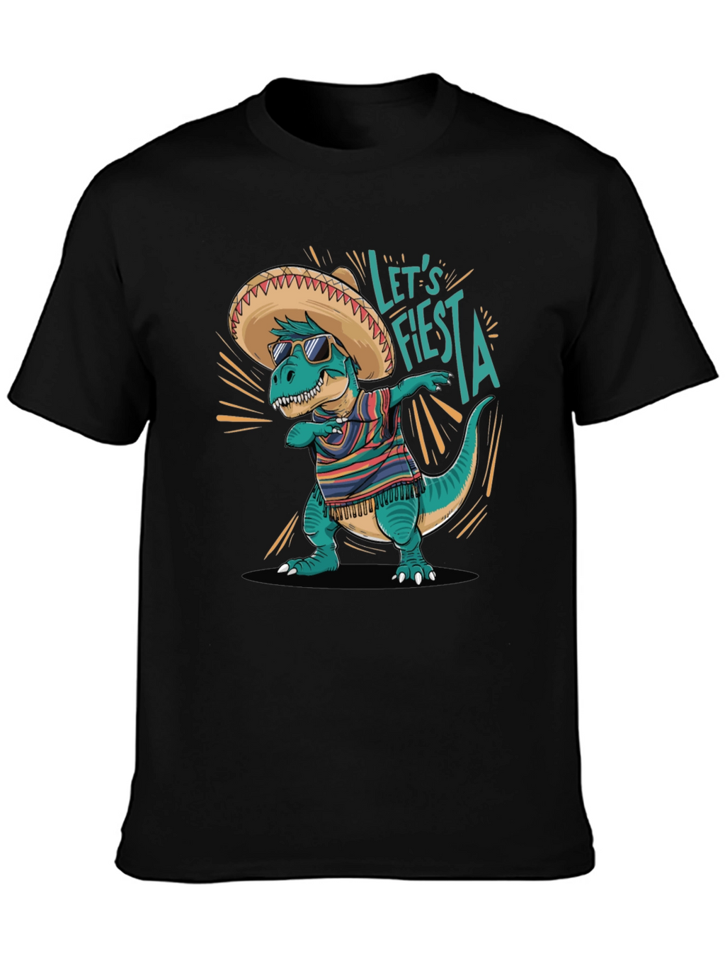 Lets Fiesta T-Rex T-Shirt - Cinco de Mayo