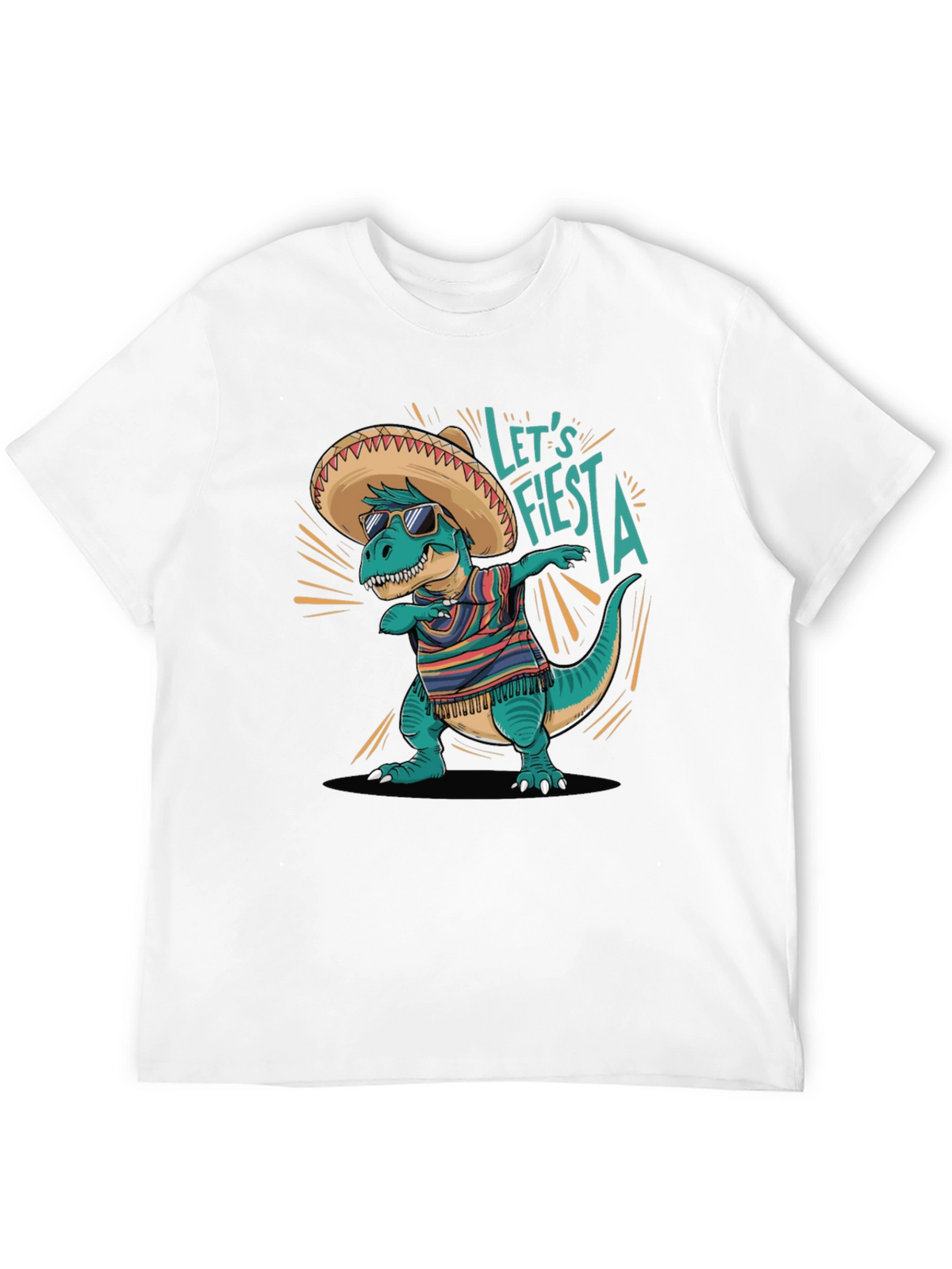 Lets Fiesta T-Rex T-Shirt - Cinco de Mayo