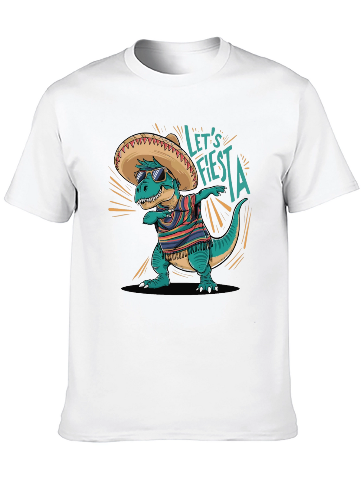 Lets Fiesta T-Rex T-Shirt - Cinco de Mayo