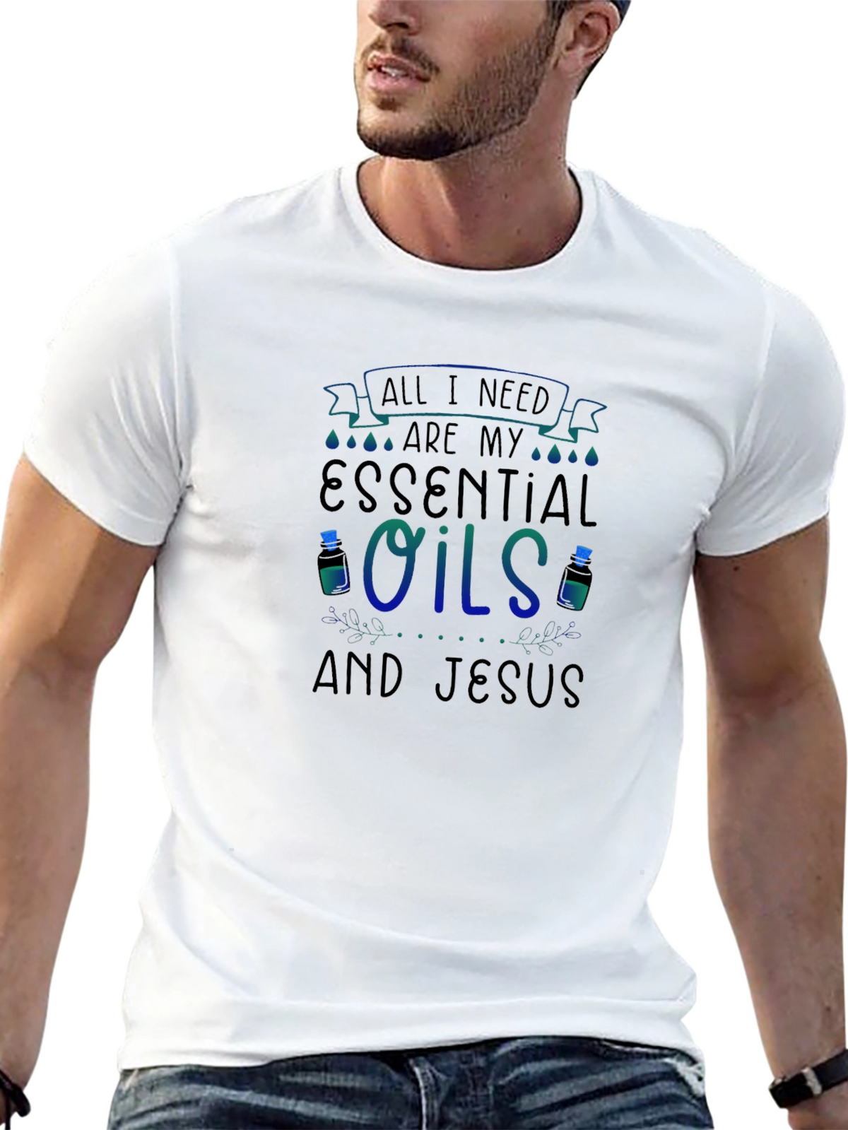Essential Oils & Jesus Graphic Tee