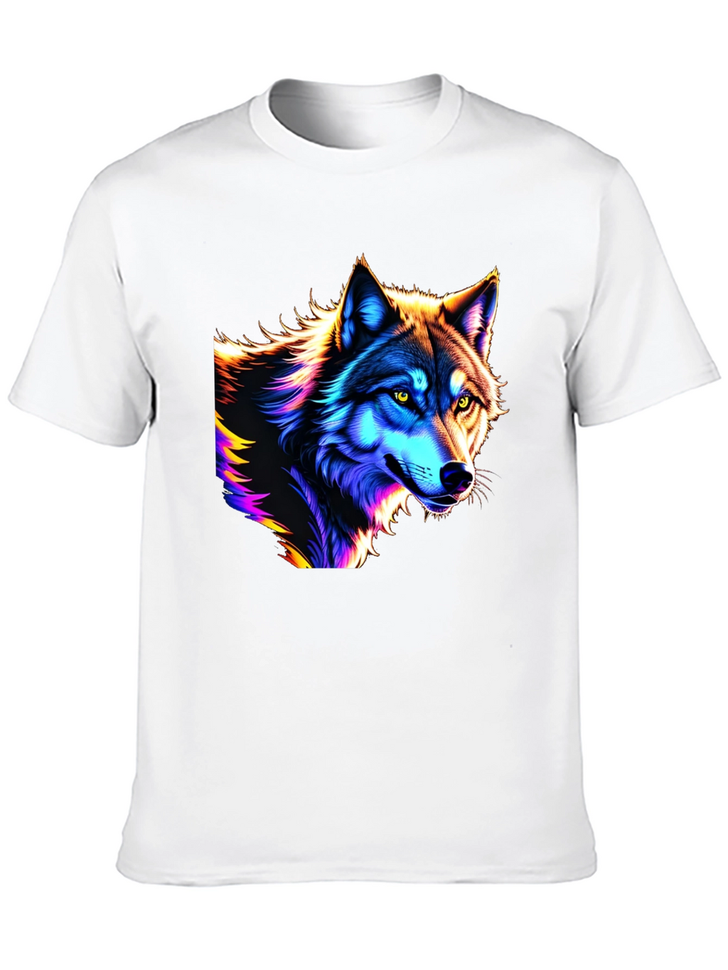 Neon Wolf Graphic T-Shirt
