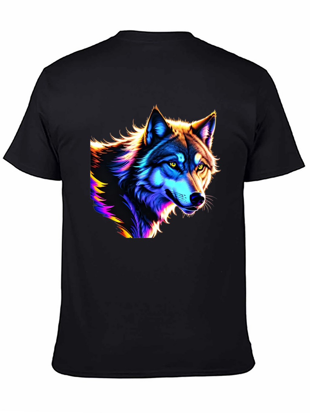 Neon Wolf Graphic T-Shirt