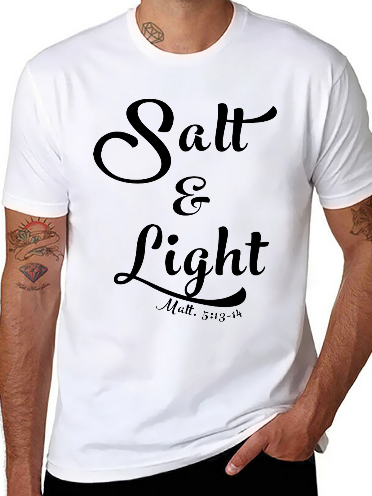 Salt & Light Christian T-Shirt - Matte 5:13-14