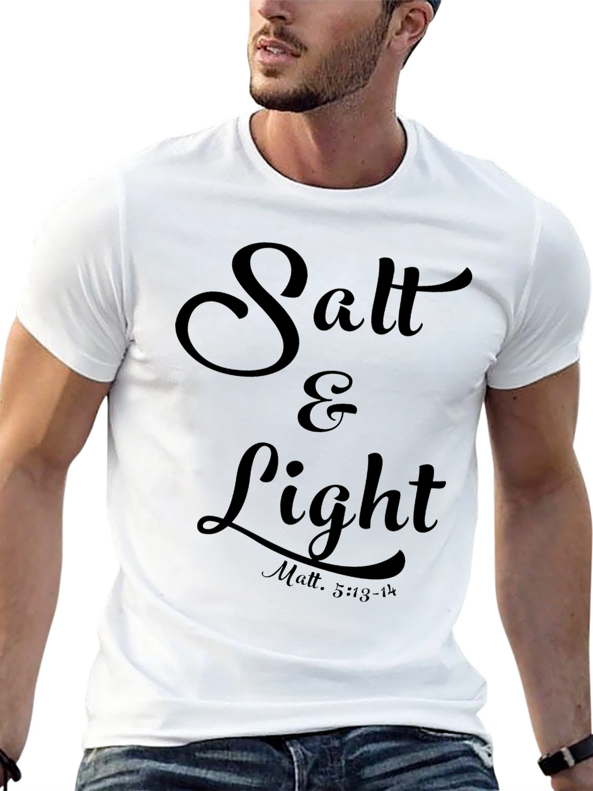 Salt & Light Christian T-Shirt - Matte 5:13-14