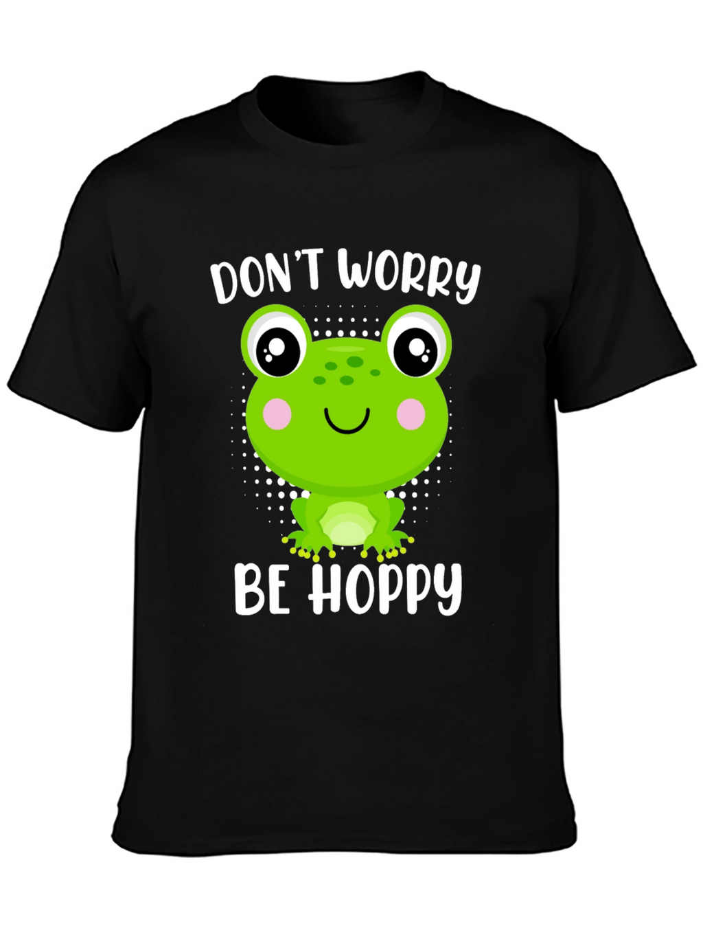 Dont Worry Be Hoppy Frog Graphic Tee