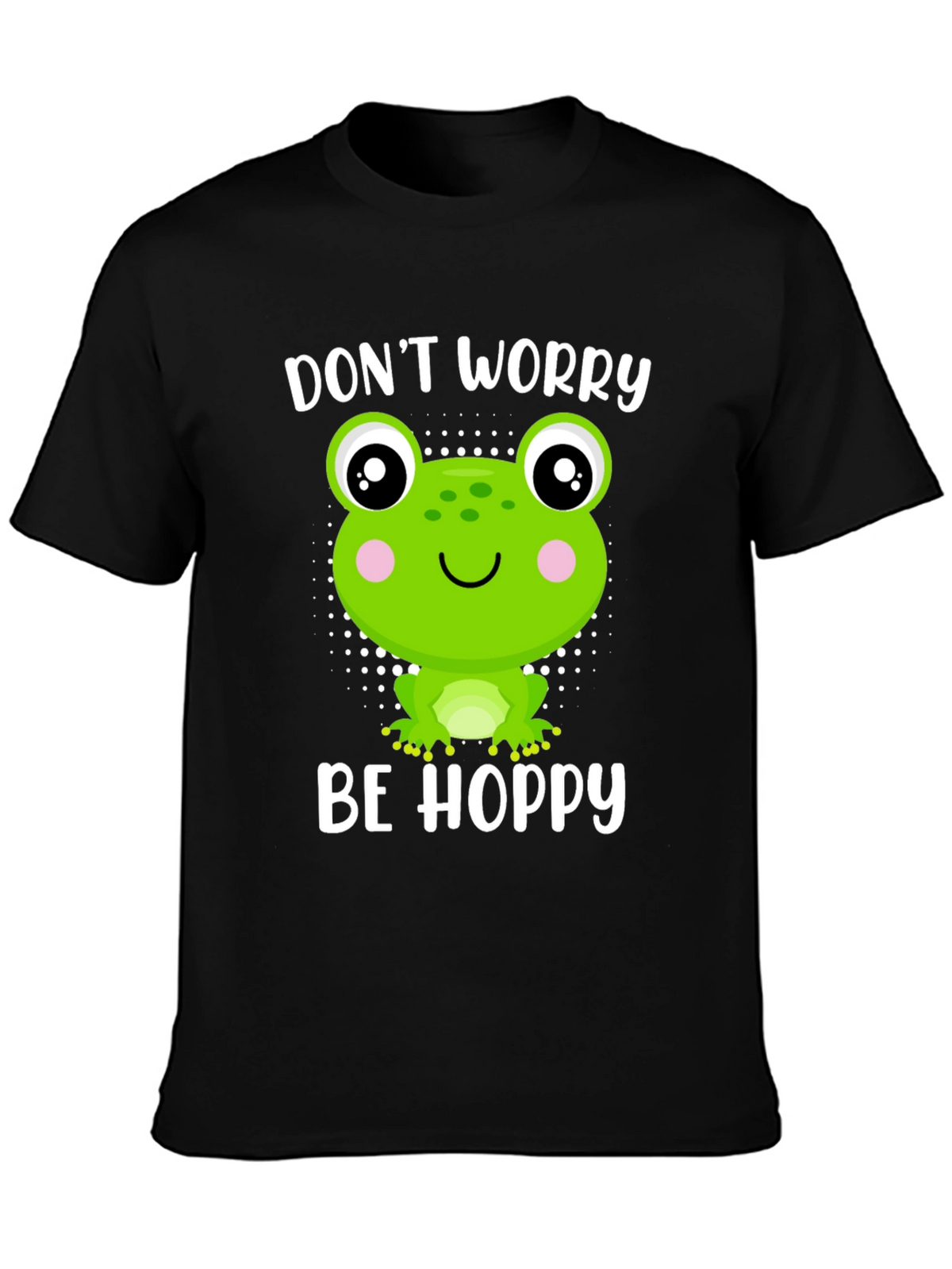 Dont Worry Be Hoppy Frog Graphic Tee