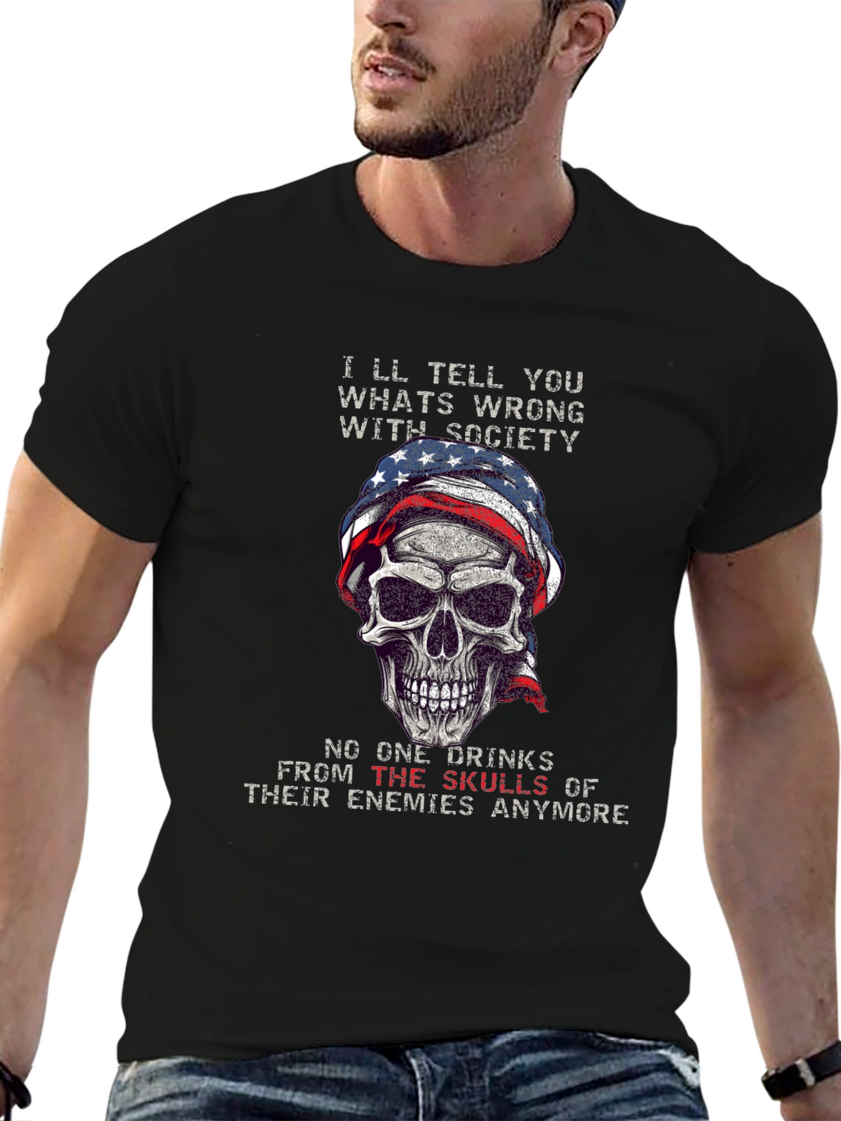Skull Graphic T-Shirt - Societys Ills