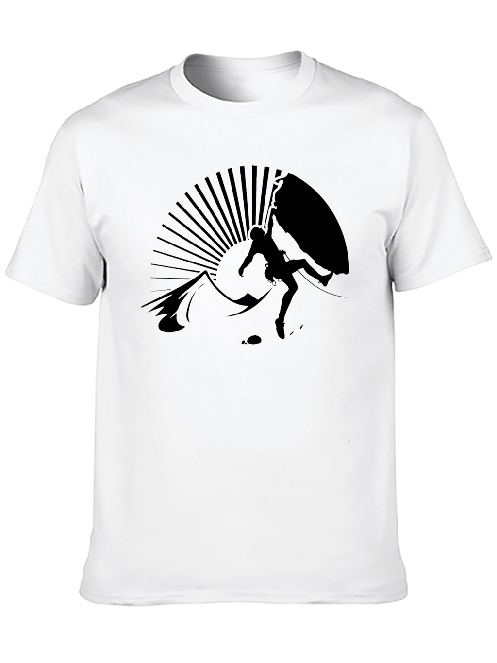 Climber Silhouette Black T-Shirt