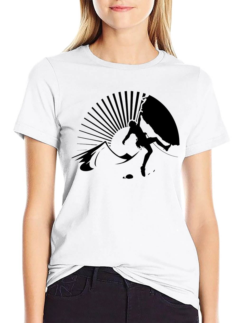 Climber Silhouette Black T-Shirt