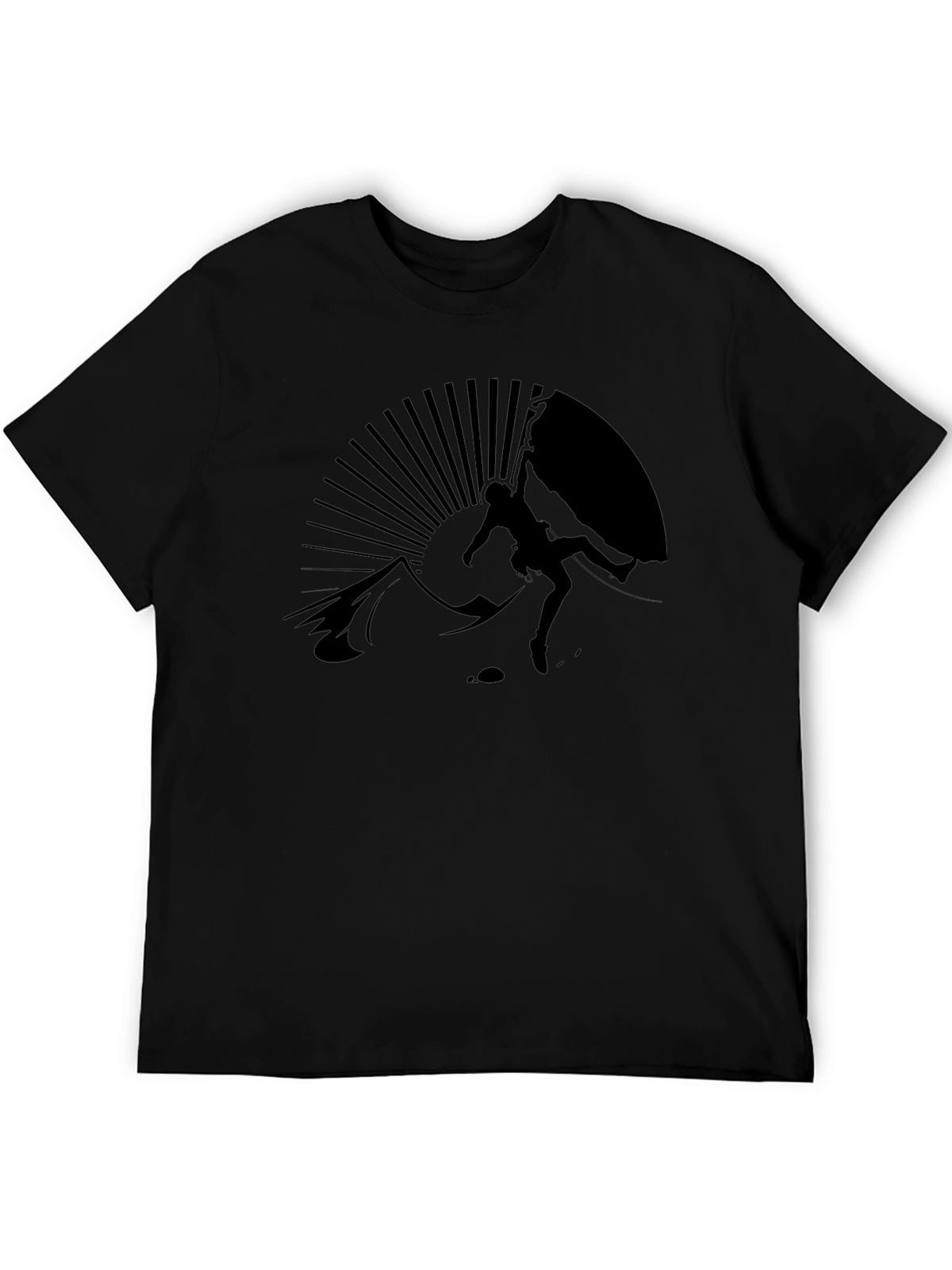 Climber Silhouette Black T-Shirt