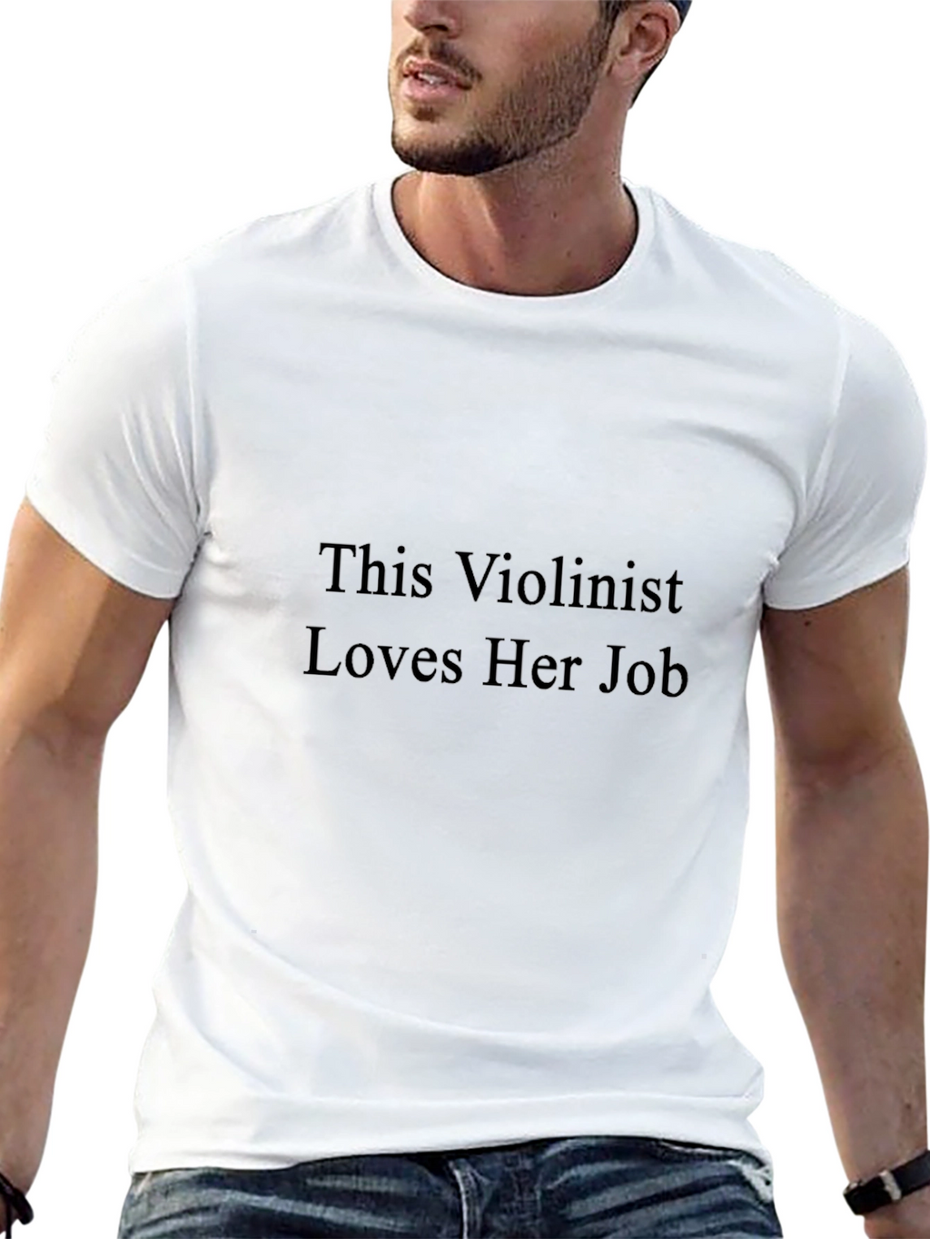 This Violinist Loves Her Job - Black T-Shirt
