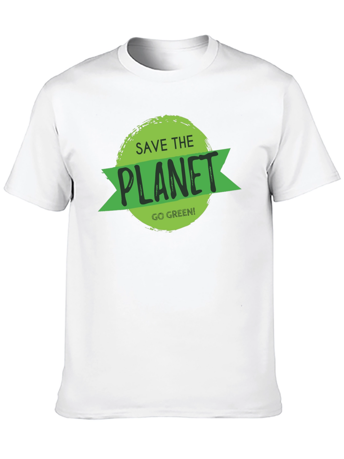 Save the Planet Black T-Shirt - Go Green!