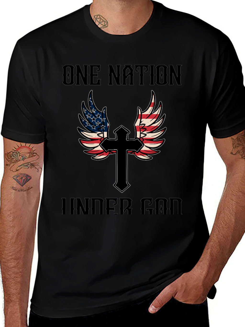 One Nation Under God T-Shirt - Patriotic Christian Tee