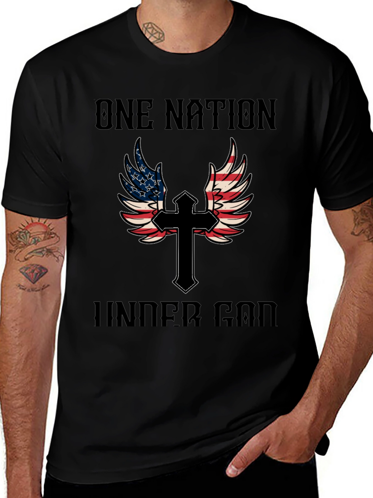 One Nation Under God T-Shirt - Patriotic Christian Tee