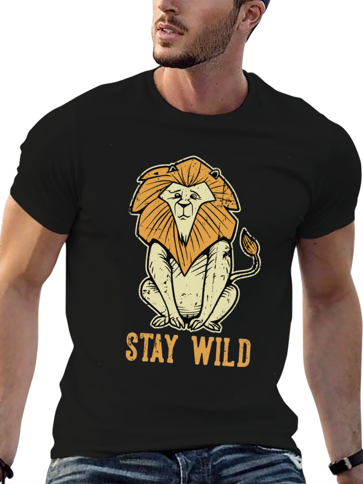 Stay Wild Lion Graphic Tee
