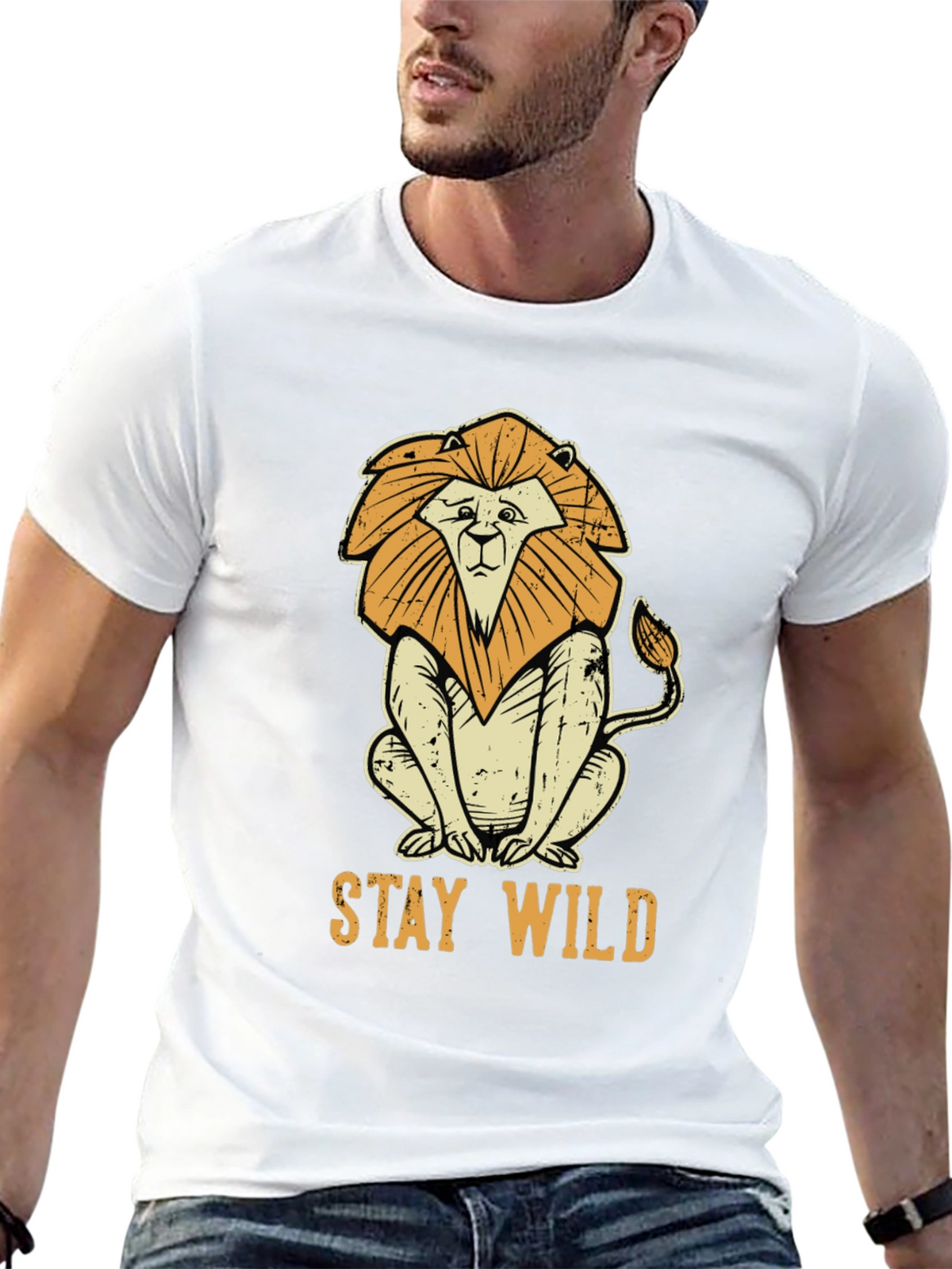 Stay Wild Lion Graphic Tee