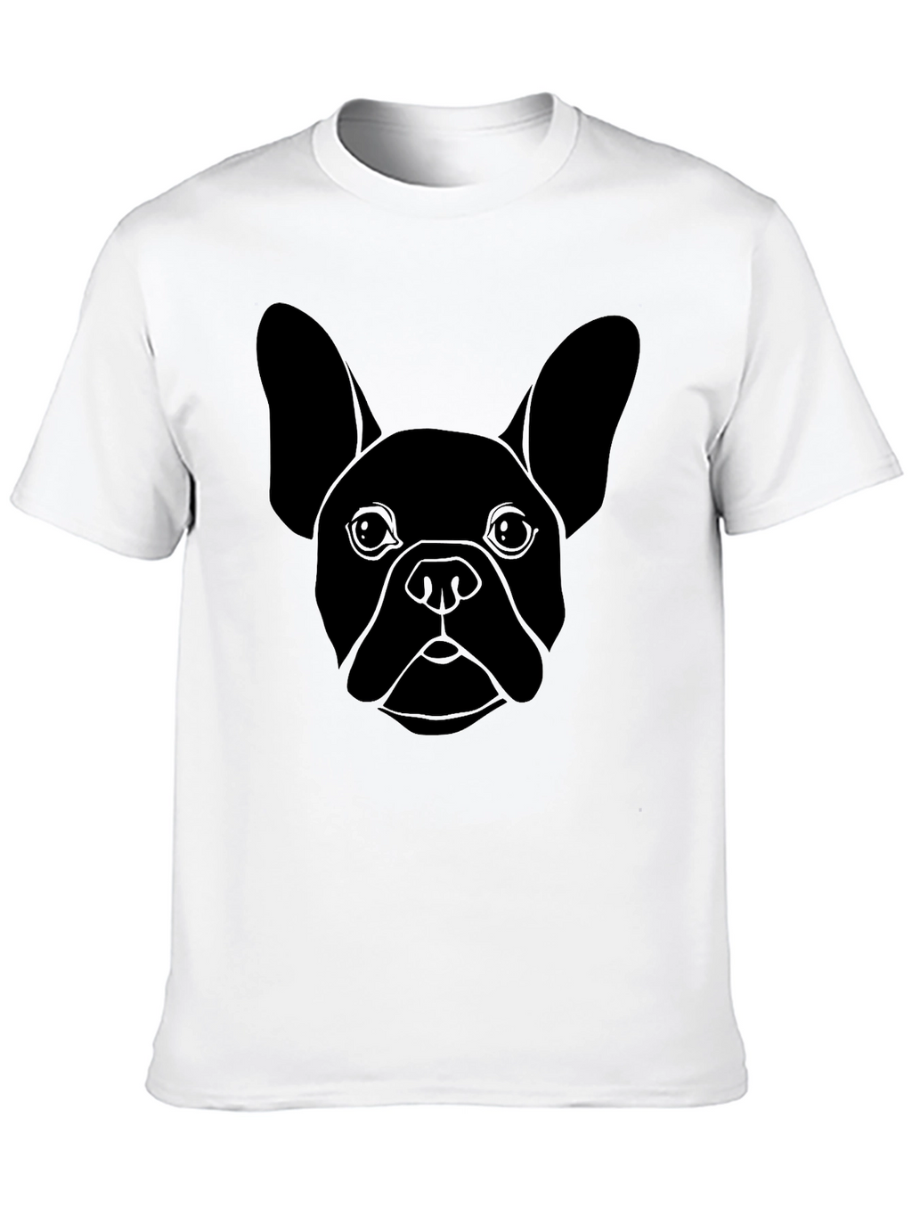 French Bulldog Outline Black T-Shirt