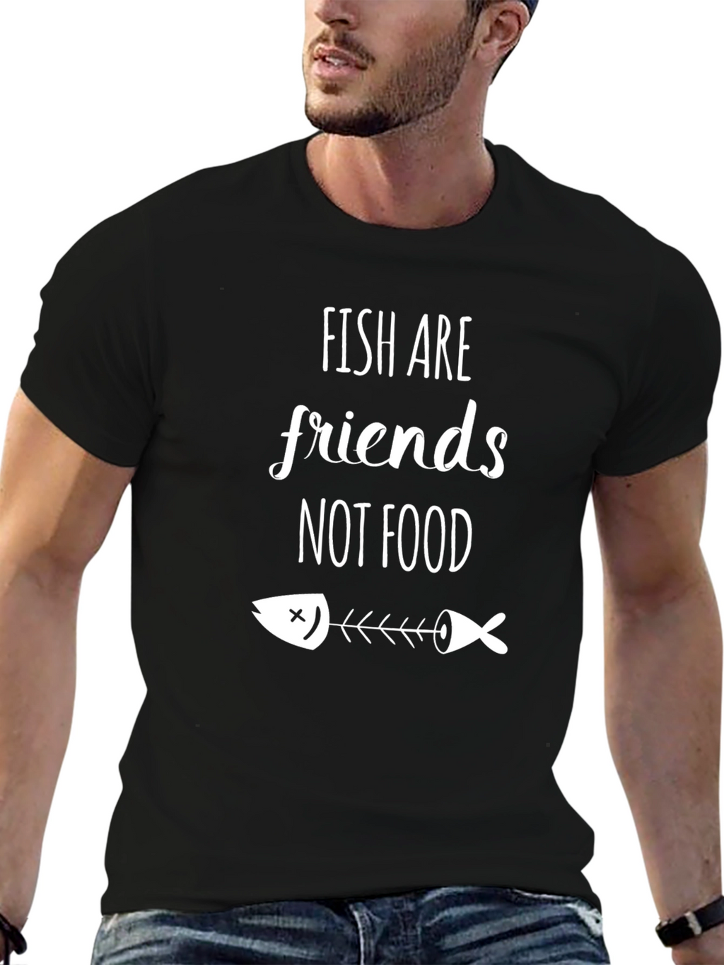 Fish Are Friends Graphic Tee - Vegan Statement Shirt