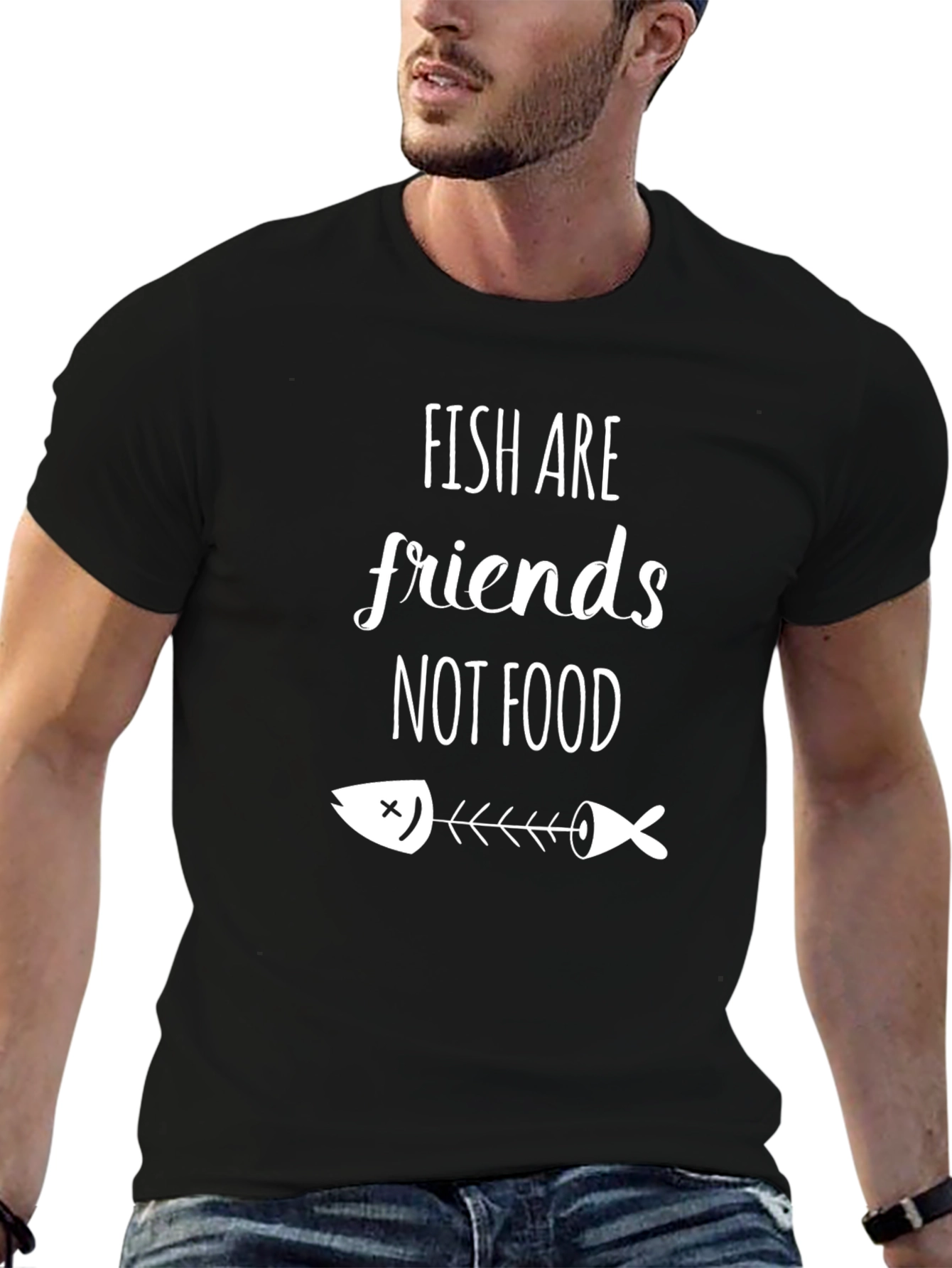 Fish Are Friends Graphic Tee - Vegan Statement Shirt