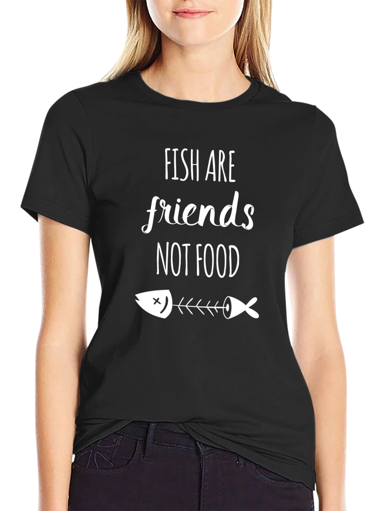 Fish Are Friends Graphic Tee - Vegan Statement Shirt
