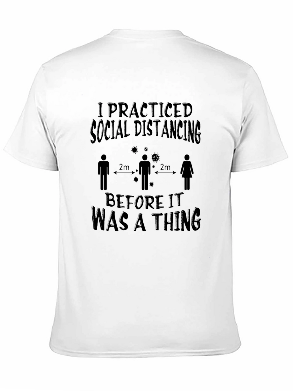Social Distancing T-Shirt - Black Graphic Tee
