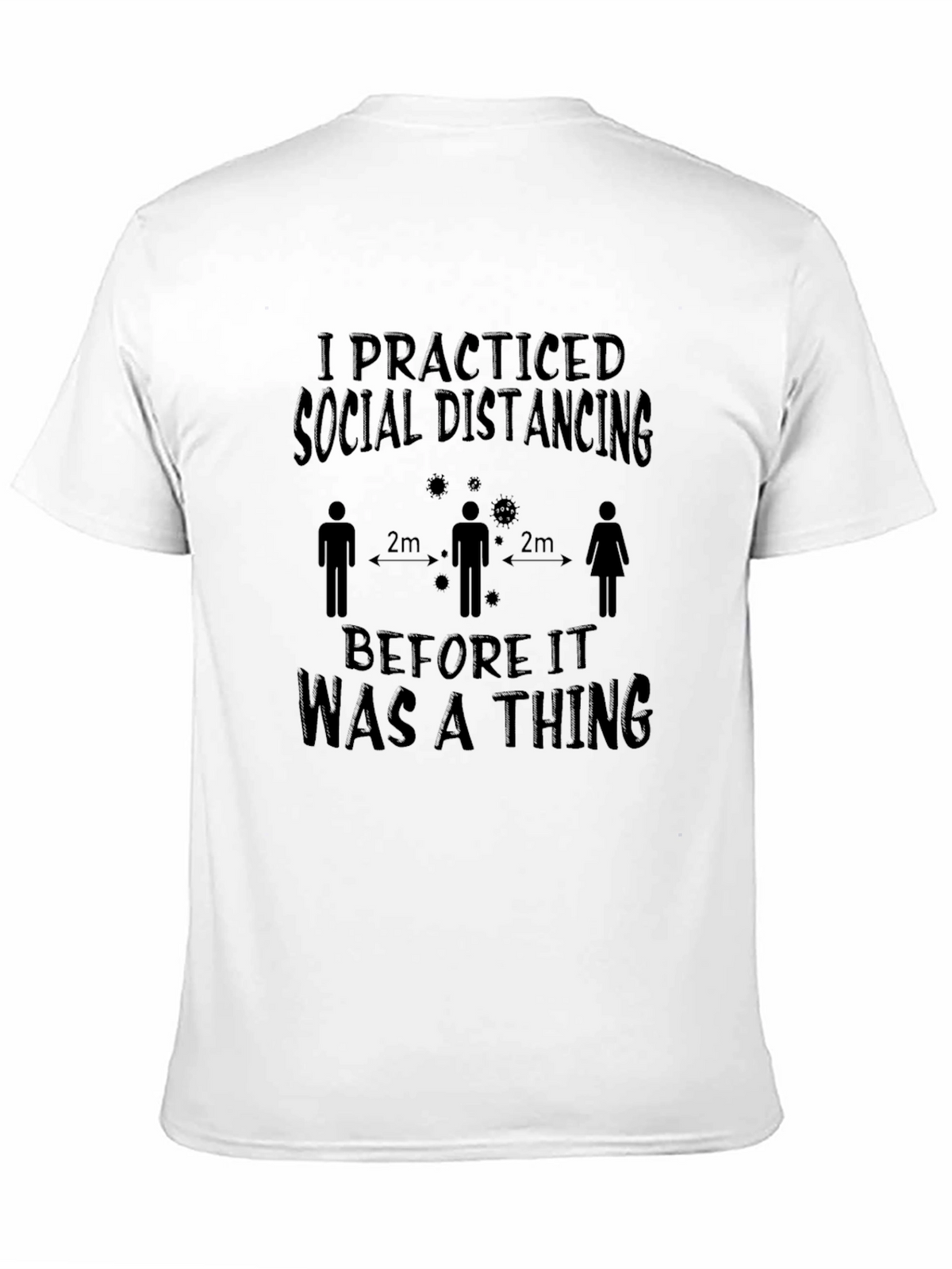 Social Distancing T-Shirt - Black Graphic Tee