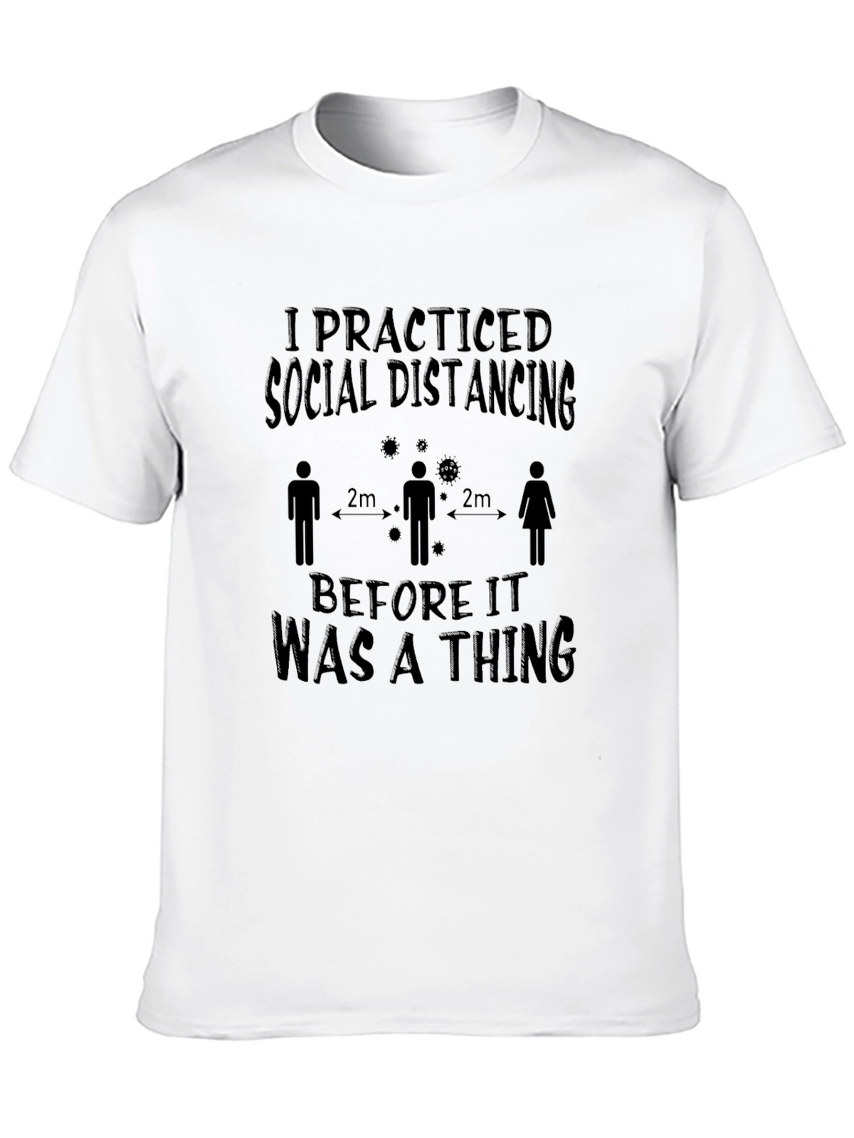 Social Distancing T-Shirt - Black Graphic Tee