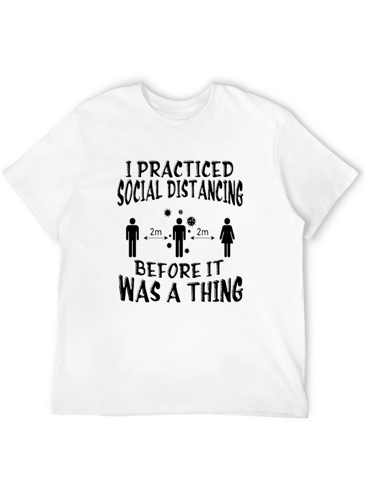 Social Distancing T-Shirt - Black Graphic Tee