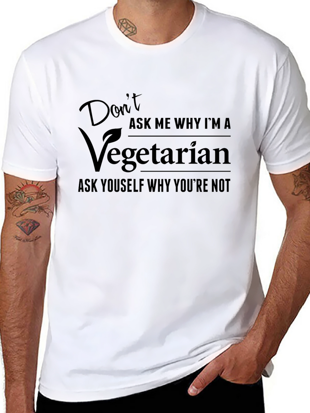 Vegetarian Graphic Tee - Dont Ask Me Why