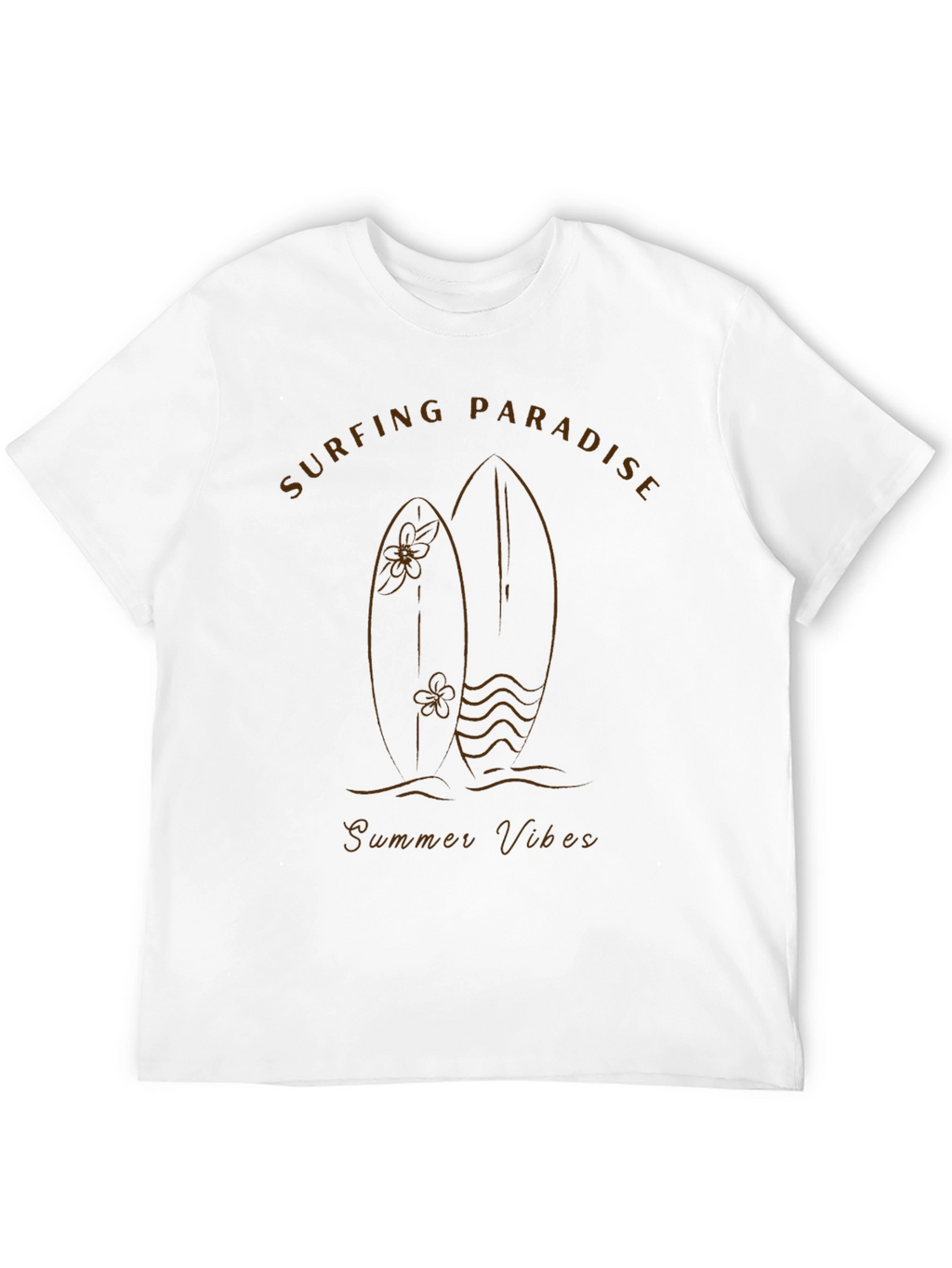 Surfing Paradise Black Graphic Tee