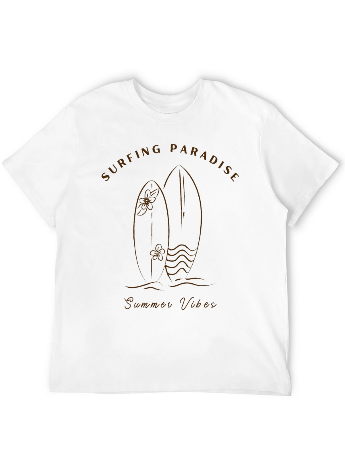 Surfing Paradise Black Graphic Tee