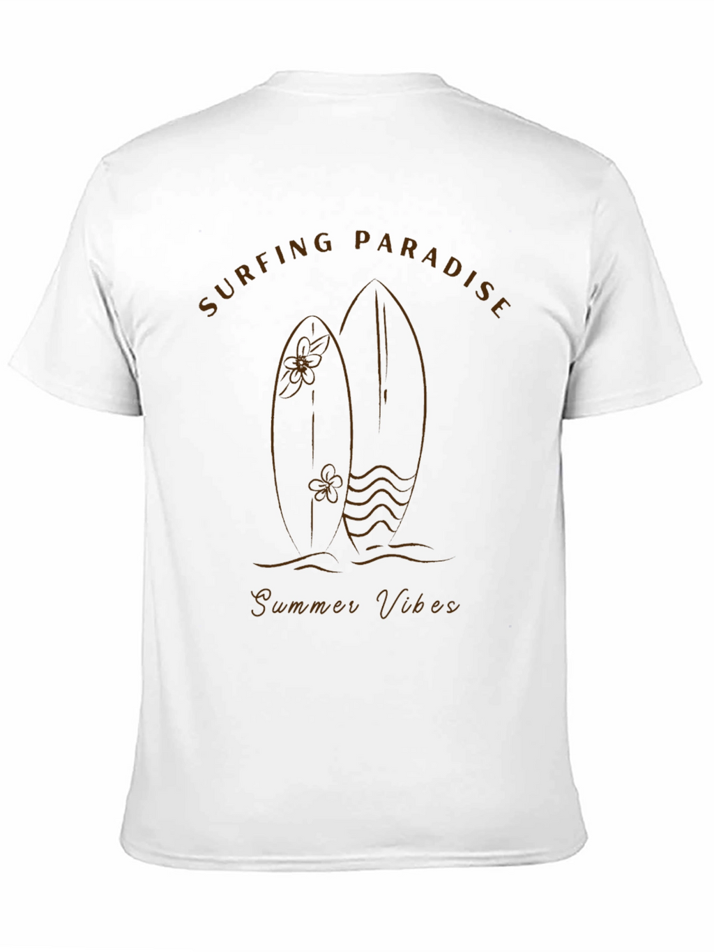 Surfing Paradise Black Graphic Tee