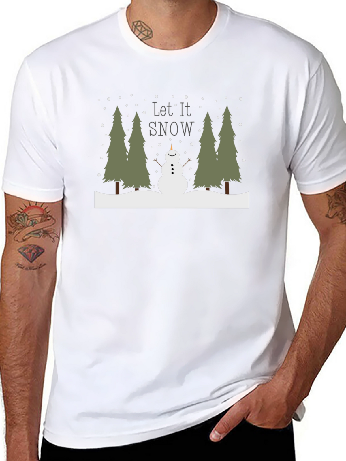 Let it Snow T-Shirt - Festive Winter Design