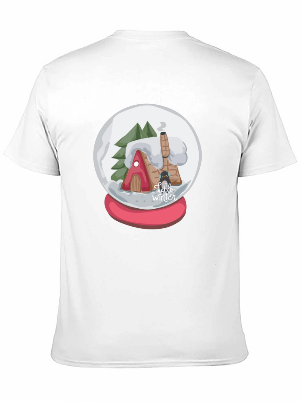 Winter Snow Globe Graphic Tee - Cozy Christmas Shirt
